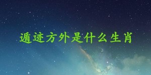 遁迹方外是什么生肖