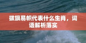 拔旗易帜代表什么生肖，词语解析落实