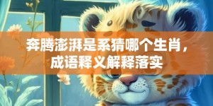 奔腾澎湃是系猜哪个生肖，成语释义解释落实