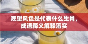 观望风色是代表什么生肖，成语释义解释落实