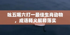 吆五喝六打一最佳生肖动物，成语释义解释落实