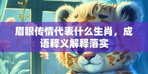 眉眼传情代表什么生肖，成语释义解释落实