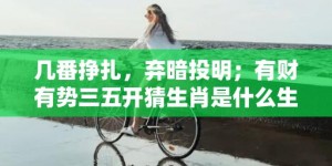 几番挣扎，弃暗投明；有财有势三五开猜生肖是什么生肖，词语释义落实解释