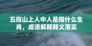 五指山上人中人是指什么生肖，成语解释释义落实