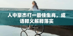 人中豪杰打一最佳生肖，成语释义解释落实