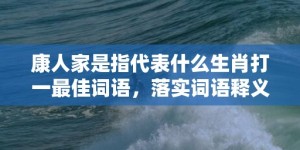 康人家是指代表什么生肖打一最佳词语，落实词语释义解释