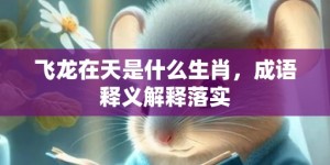 飞龙在天是什么生肖，成语释义解释落实
