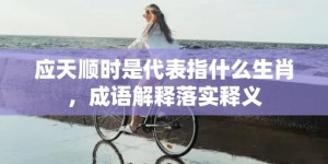 应天顺时是代表指什么生肖，成语解释落实释义