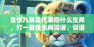 含恨九泉是代表指什么生肖，打一最佳生肖词语，词语释义解释
