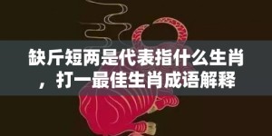 缺斤短两是代表指什么生肖，打一最佳生肖成语解释