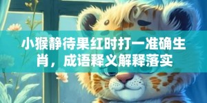 小猴静待果红时打一准确生肖，成语释义解释落实