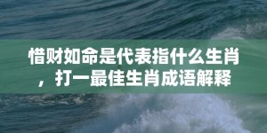 惜财如命是代表指什么生肖，打一最佳生肖成语解释