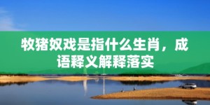 牧猪奴戏是指什么生肖，成语释义解释落实