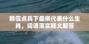 韩信点兵下盘棋代表什么生肖，词语落实释义解答