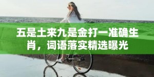 五是土来九是金打一准确生肖，词语落实精选曝光