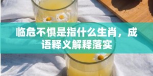 临危不惧是指什么生肖，成语释义解释落实