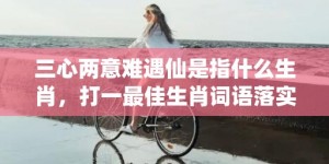 三心两意难遇仙是指什么生肖，打一最佳生肖词语落实解释