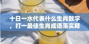 十日一水代表什么生肖数字，打一最佳生肖成语落实释义