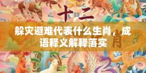 躲灾避难代表什么生肖，成语释义解释落实