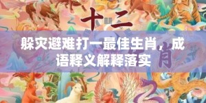 躲灾避难打一最佳生肖，成语释义解释落实