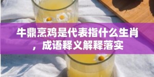 牛鼎烹鸡是代表指什么生肖，成语释义解释落实