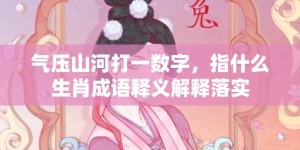 气压山河打一数字，指什么生肖成语释义解释落实
