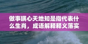 做事瞒心天地知是指代表什么生肖，成语解释释义落实