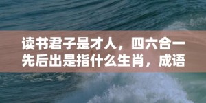 读书君子是才人，四六合一先后出是指什么生肖，成语释义解释落实