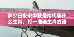 多少日夜家中藏是指代表什么生肖，打一准确生肖成语解释落实释义