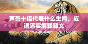 声誉十倍代表什么生肖，成语落实解释释义