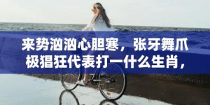 来势汹汹心胆寒，张牙舞爪极猖狂代表打一什么生肖，成语落实解释释义