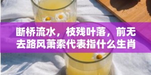 断桥流水，枝残叶落，前无去路风萧索代表指什么生肖，成语落实解释释义