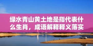 绿水青山黄土地是指代表什么生肖，成语解释释义落实