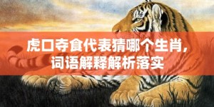 虎口夺食代表猜哪个生肖,词语解释解析落实