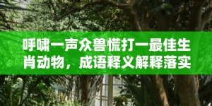 呼啸一声众兽慌打一最佳生肖动物，成语释义解释落实