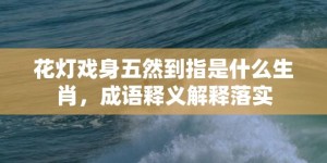 花灯戏身五然到指是什么生肖，成语释义解释落实