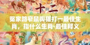 冤家路窄鼠舆猫打一最佳生肖，指什么生肖·最佳释义成语解释最佳答