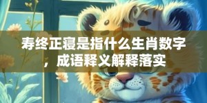 寿终正寝是指什么生肖数字，成语释义解释落实