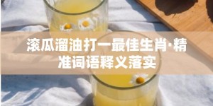 滚瓜溜油打一最佳生肖·精准词语释义落实