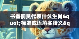 书香铜臭代表什么生肖"标准成语落实释义"