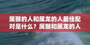 属猴的人和属龙的人最佳配对是什么？属猴和属龙的人是否合得来？