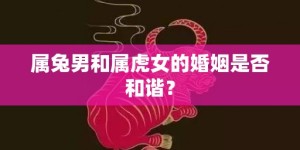 属兔男和属虎女的婚姻是否和谐？