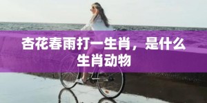 杏花春雨打一生肖，是什么生肖动物