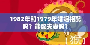 1982年和1979年婚姻相配吗？能配夫妻吗？