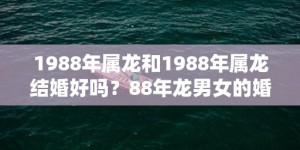 1988年属龙和1988年属龙结婚好吗？88年龙男女的婚姻如何？