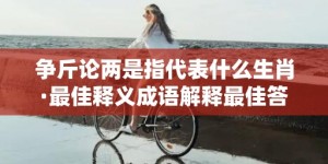 争斤论两是指代表什么生肖·最佳释义成语解释最佳答