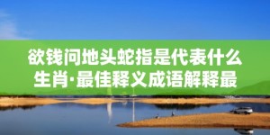 欲钱问地头蛇指是代表什么生肖·最佳释义成语解释最佳答