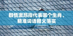群情激昂指代表哪个生肖、精准词语释义落实