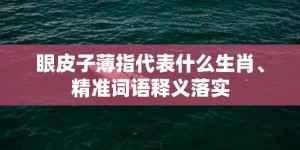 眼皮子薄指代表什么生肖、精准词语释义落实