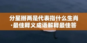 分星掰两是代表指什么生肖·最佳释义成语解释最佳答